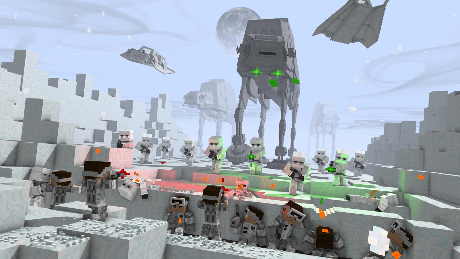 Epic Battle of Hoth Scene from Star Wars Wallpaper