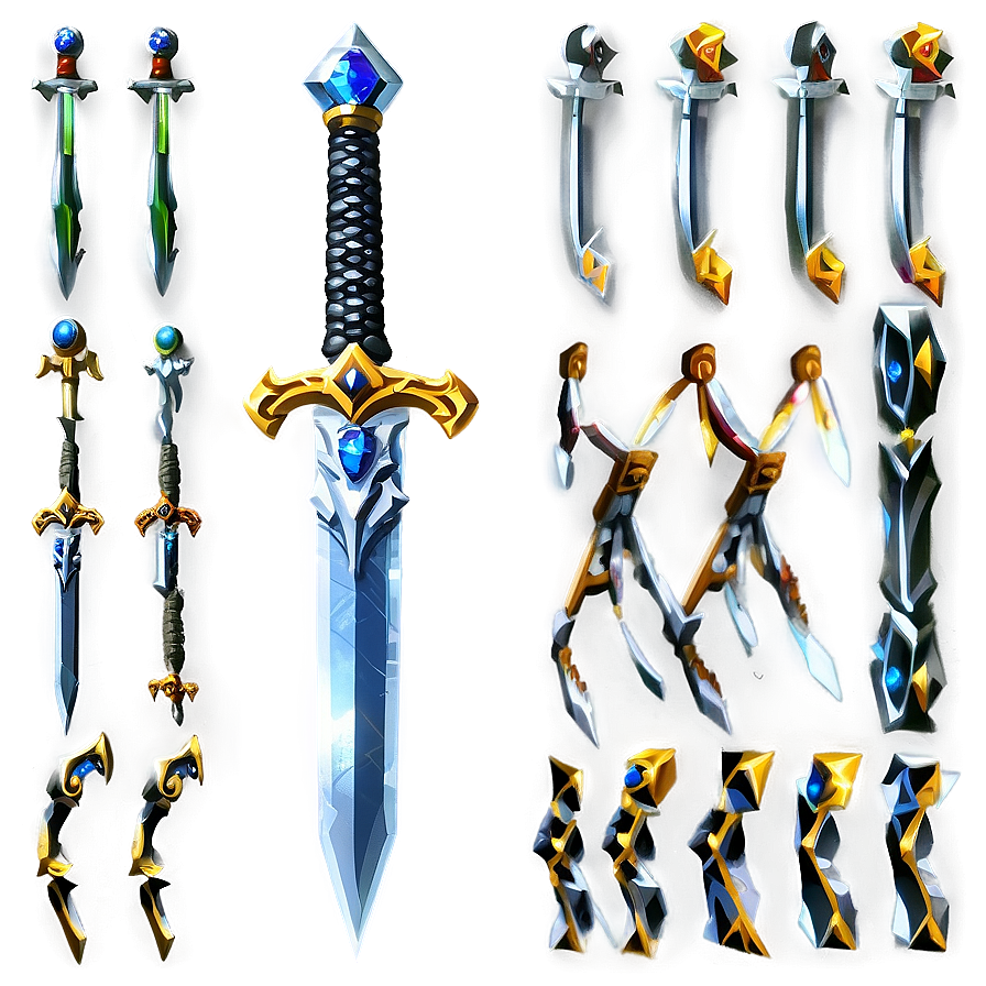 Battle-ready Diamond Sword Png 05252024 PNG