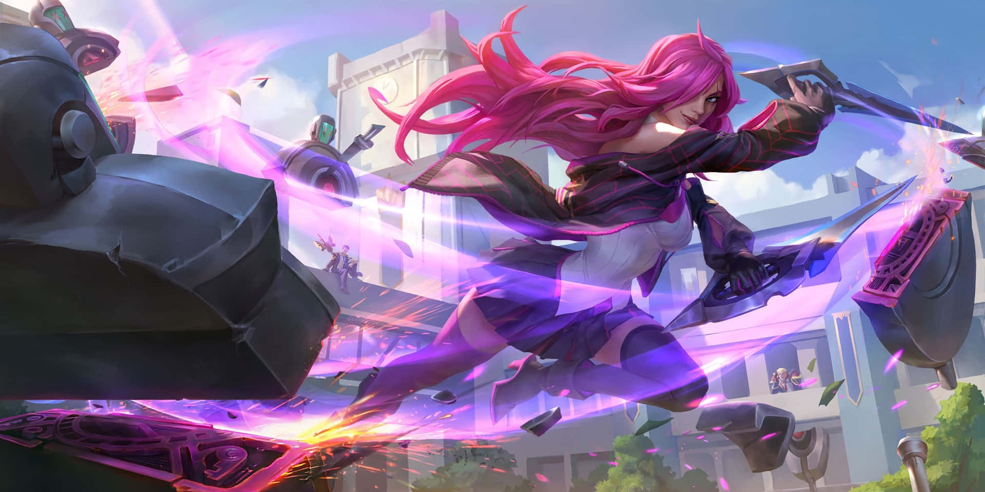 Vecht Klaar Katarina League Of Legends Achtergrond