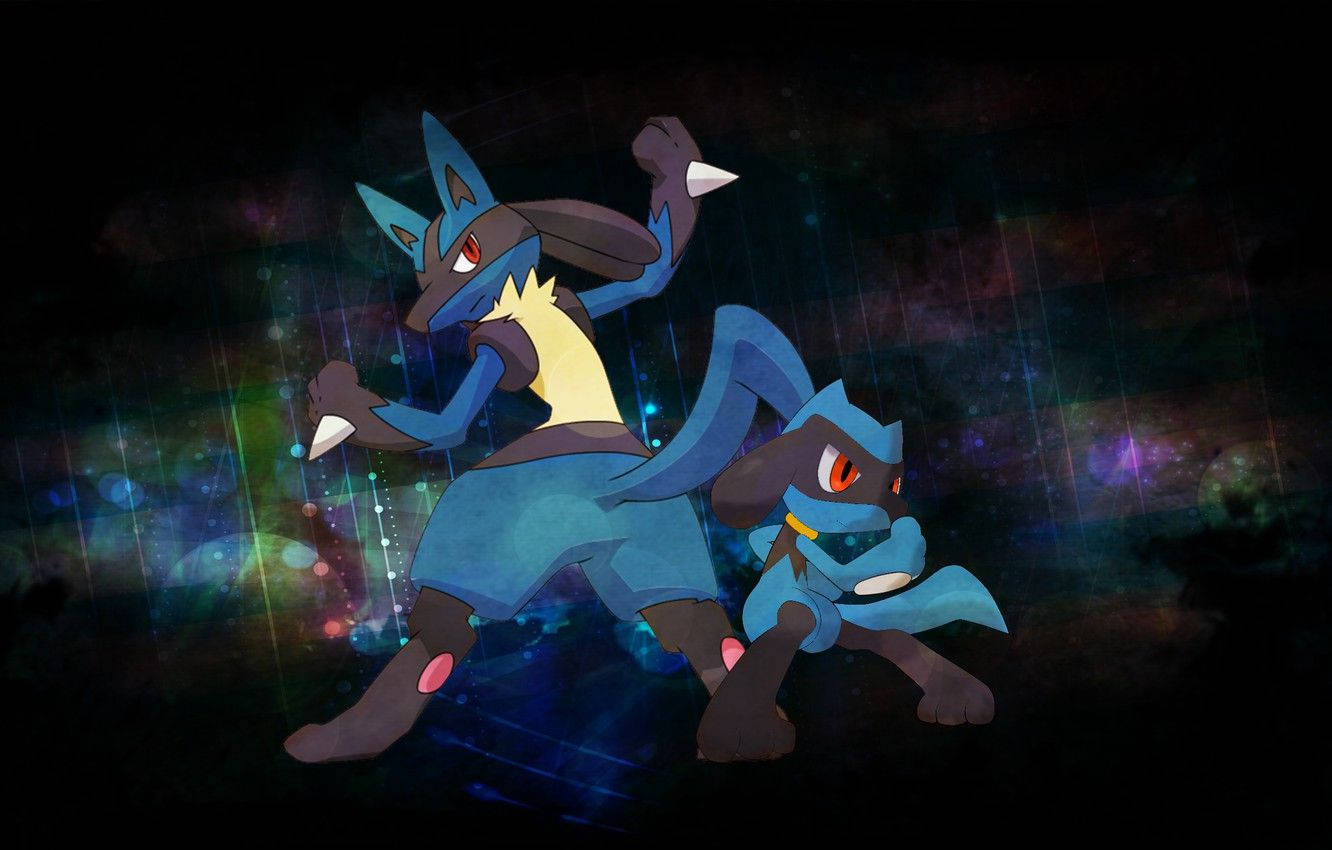 Battle-ready Riolu And Lucario Background