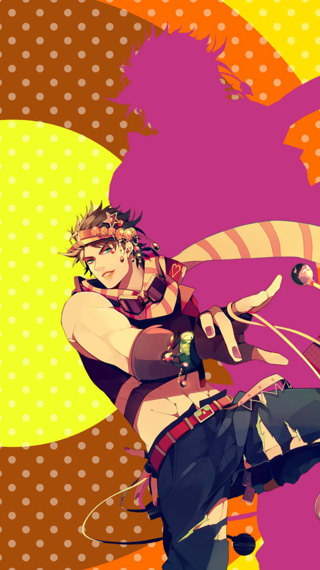 Battle Tendency Heroes and Villains in Action Wallpaper