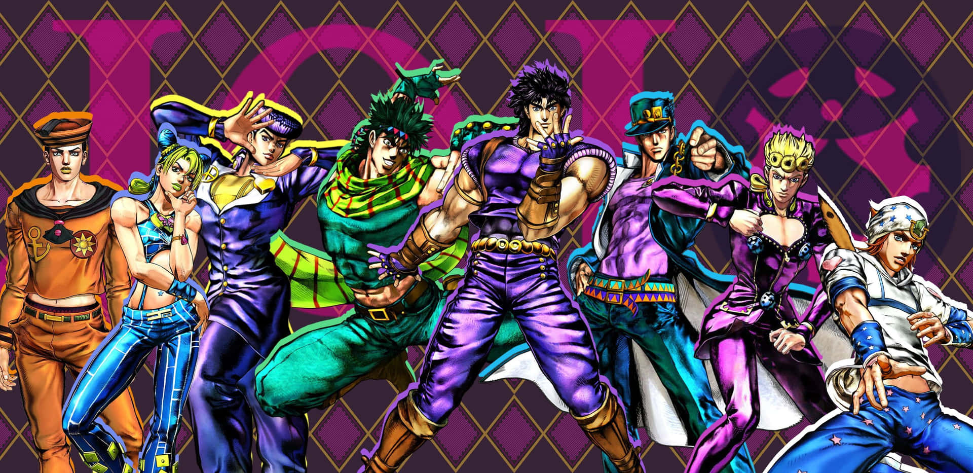 The Battle Tendency Heroes - Joestar and Companions Wallpaper