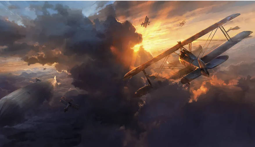 Battlefield1 Aviones Biplanos Y Dirigible En Hd Fondo de pantalla