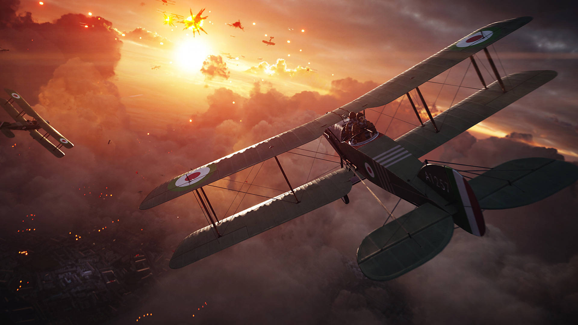Papelde Parede Com Aviões Voando Em Alta Definição De Battlefield 1. Papel de Parede