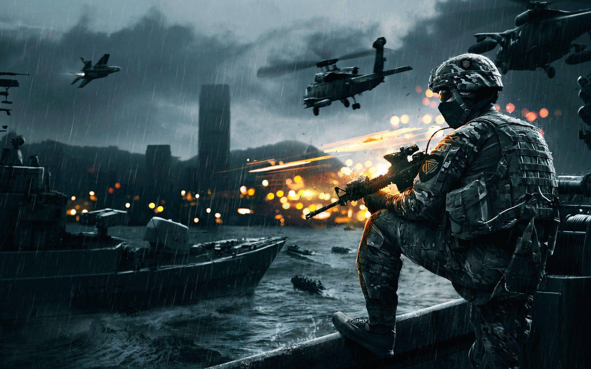 Explorala Zona De Guerra Urbana De La Ciudad De Battlefield 4. Fondo de pantalla
