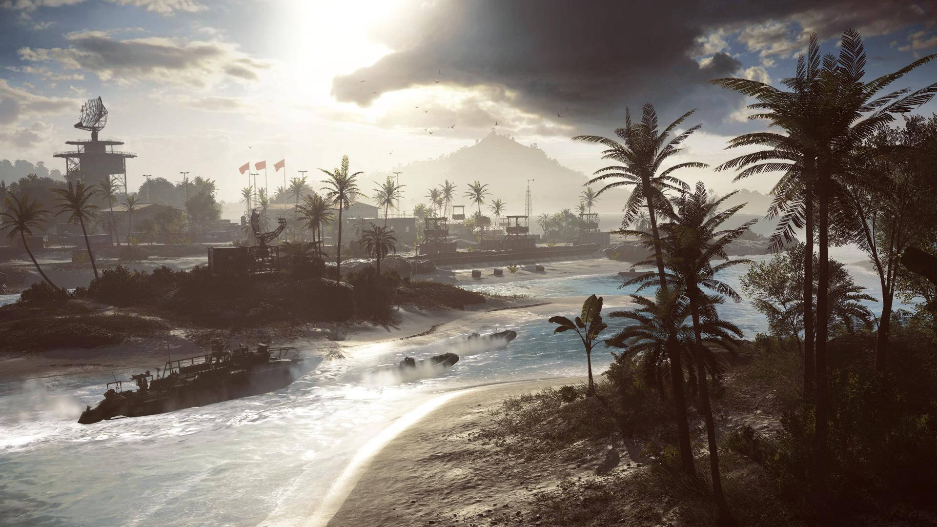 Paisajede La Playa De La Ciudad De Battlefield 4 Fondo de pantalla