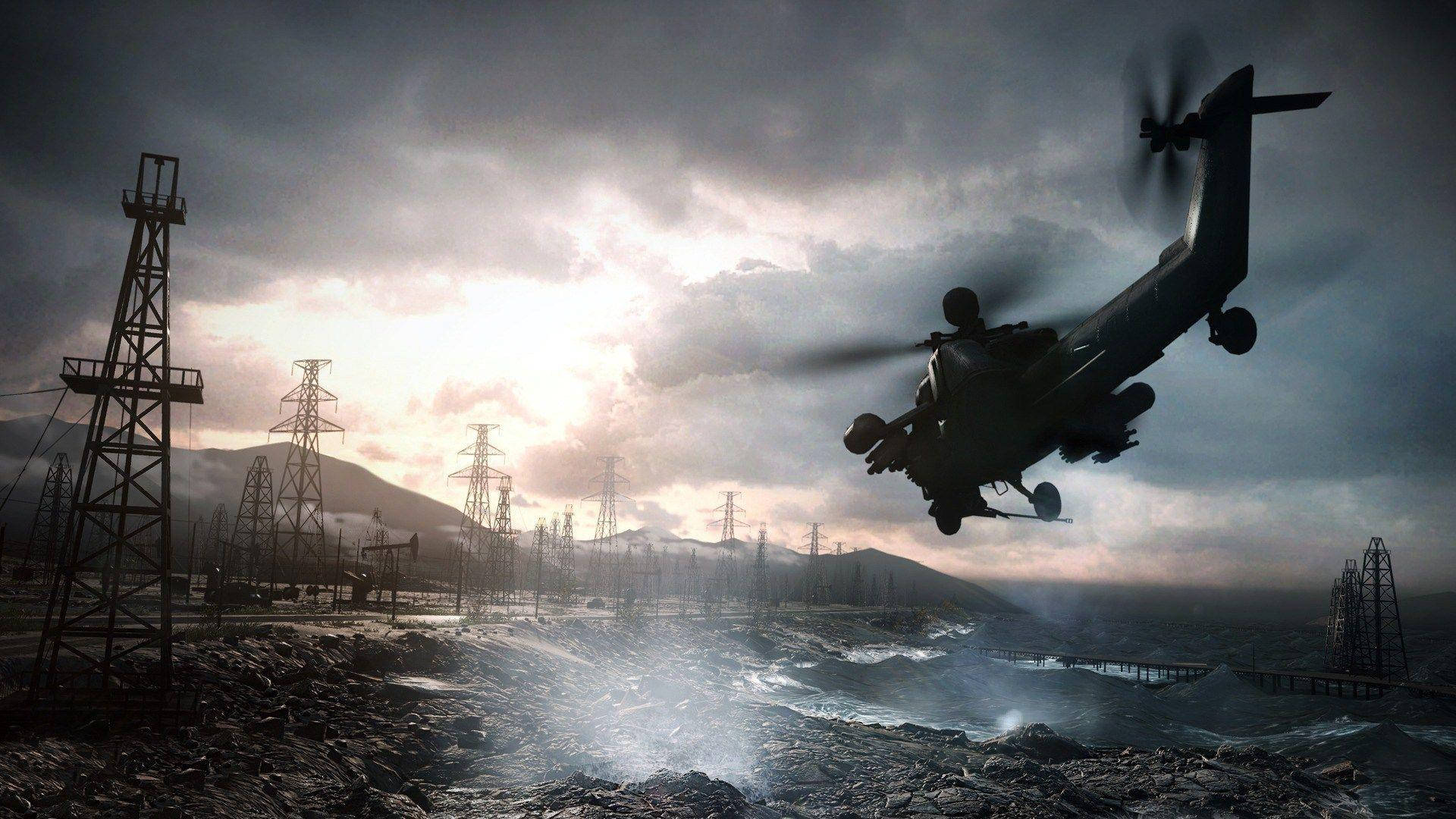 Intense skydekamp i Battlefield 4 by Wallpaper