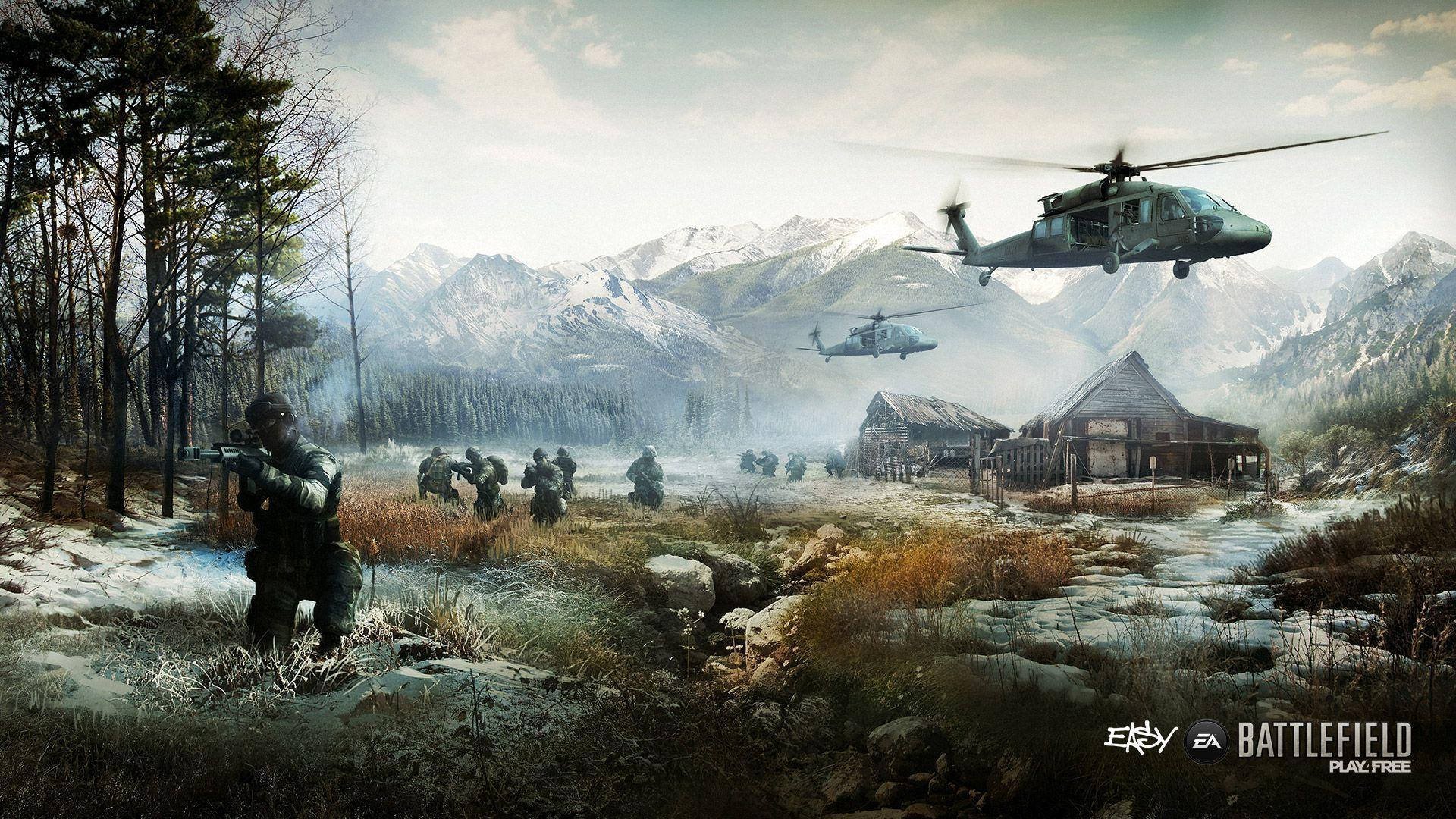 Luftvyöver Battlefield 4 Stad. Wallpaper
