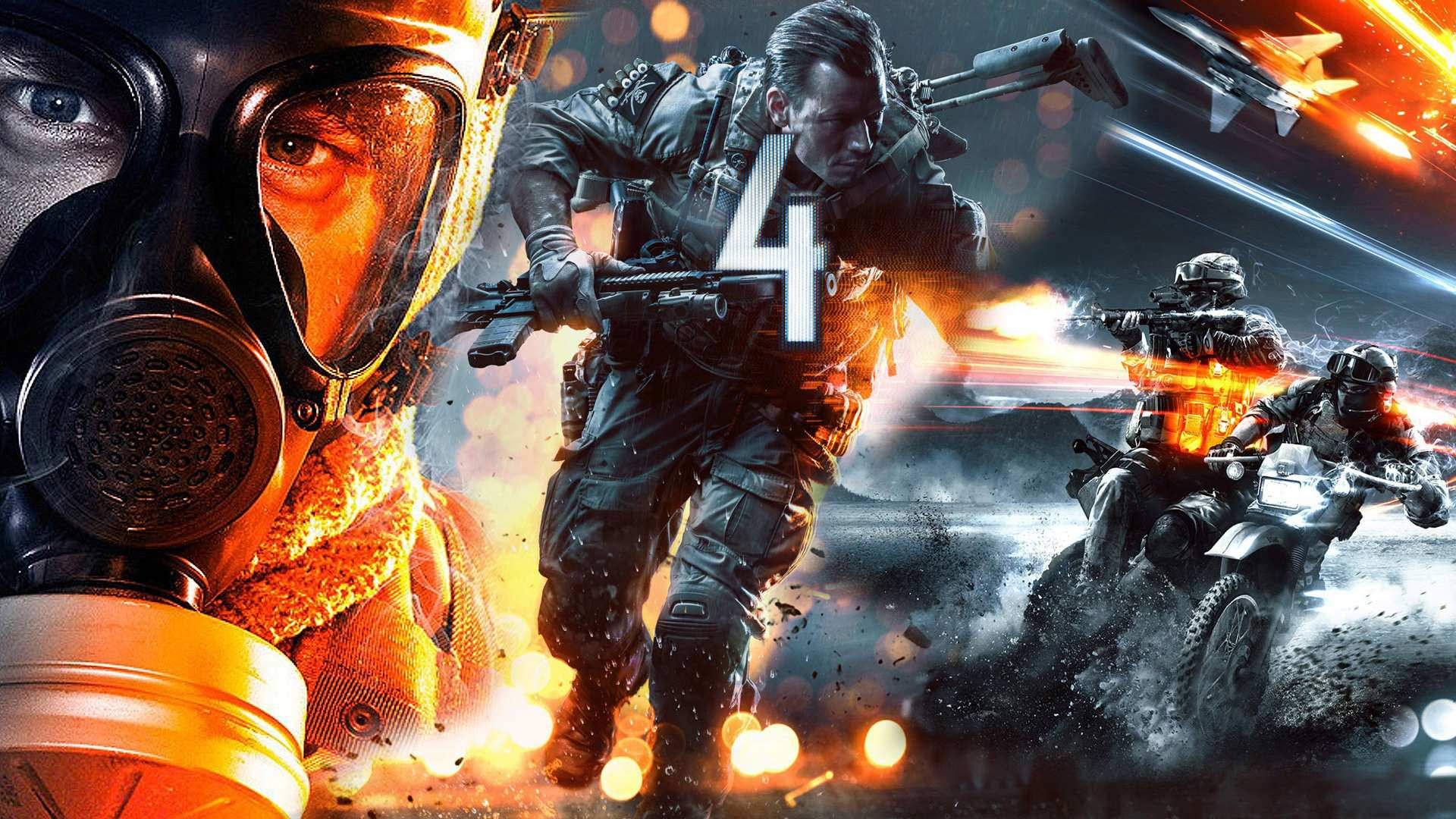 Battlefield 4 Fiery Digital Art Wallpaper