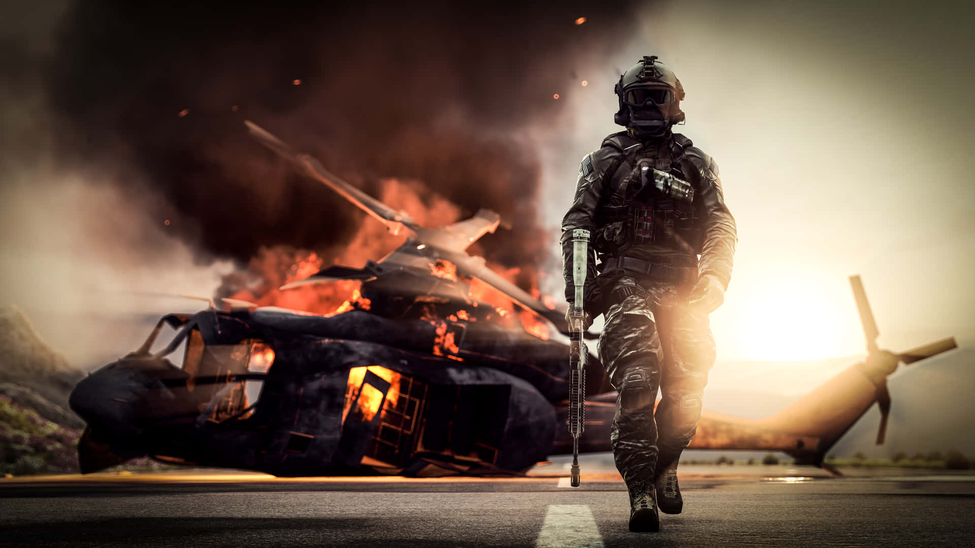 Bryd kampen mod din fjende i episke skyderier i Battlefield 4k. Wallpaper