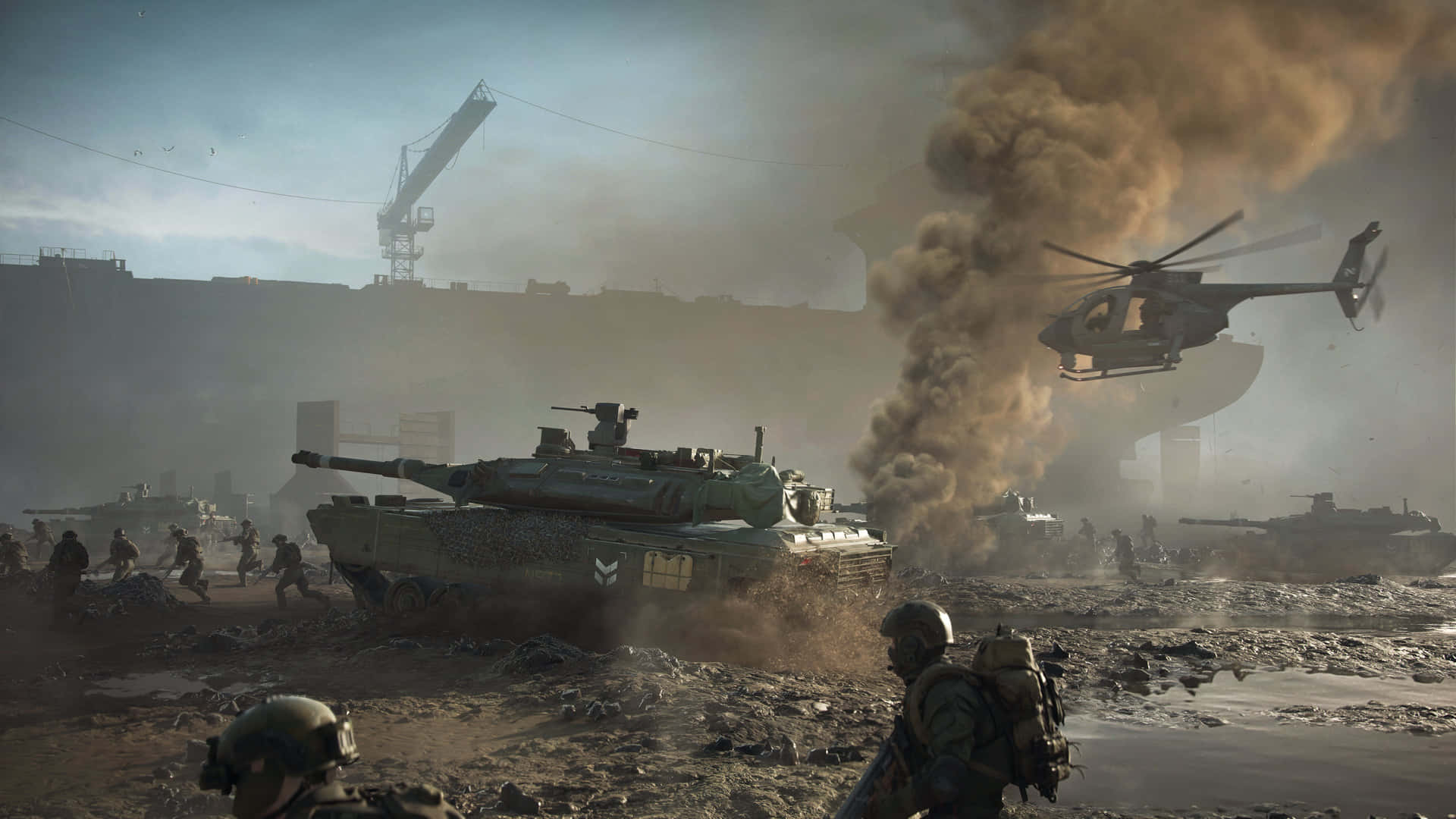 Erobrastriden I Ultrahög Upplösning Med Battlefield 4k. Wallpaper