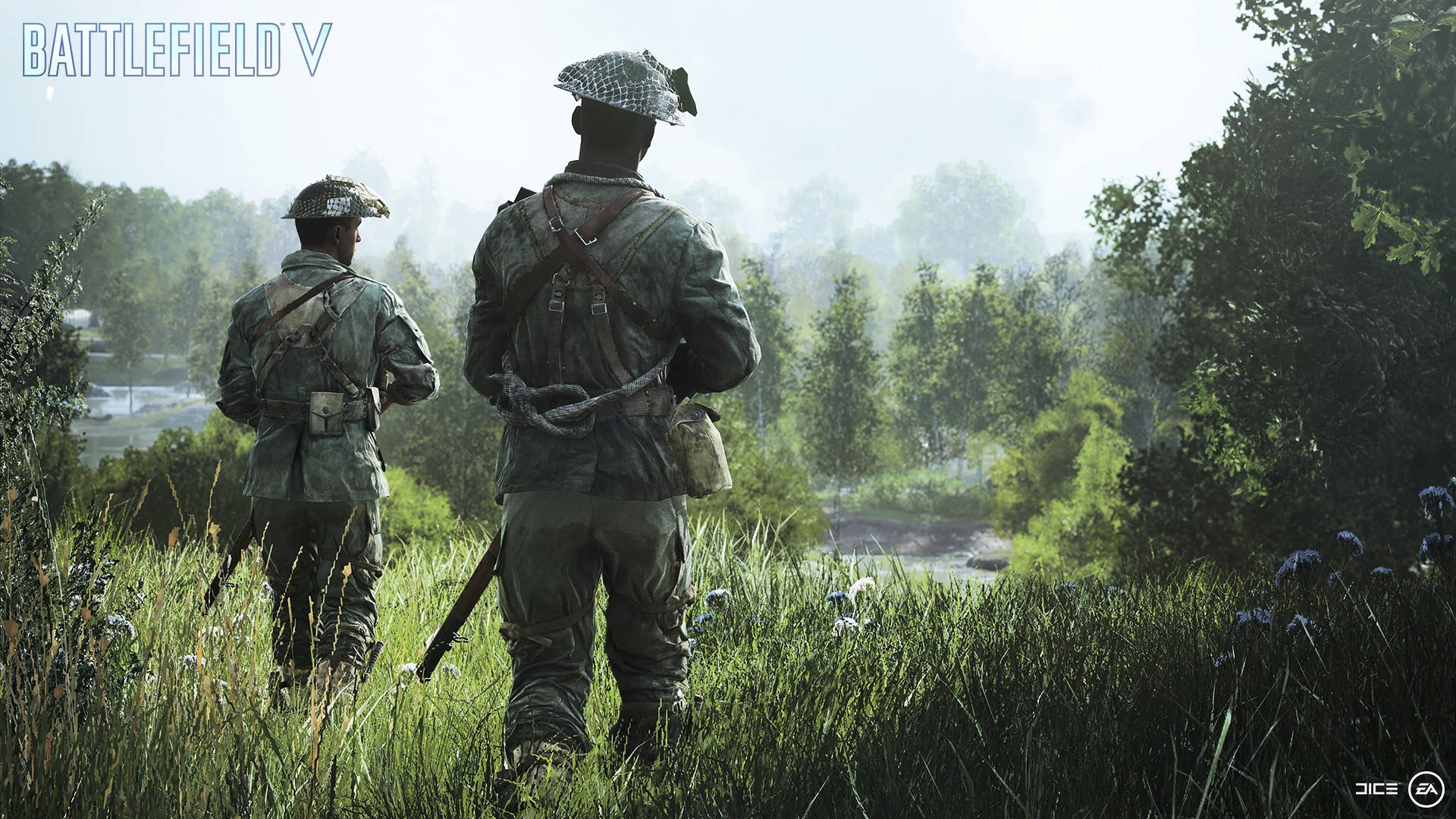 Battlefield 5 4k Soldiers On Forest Wallpaper