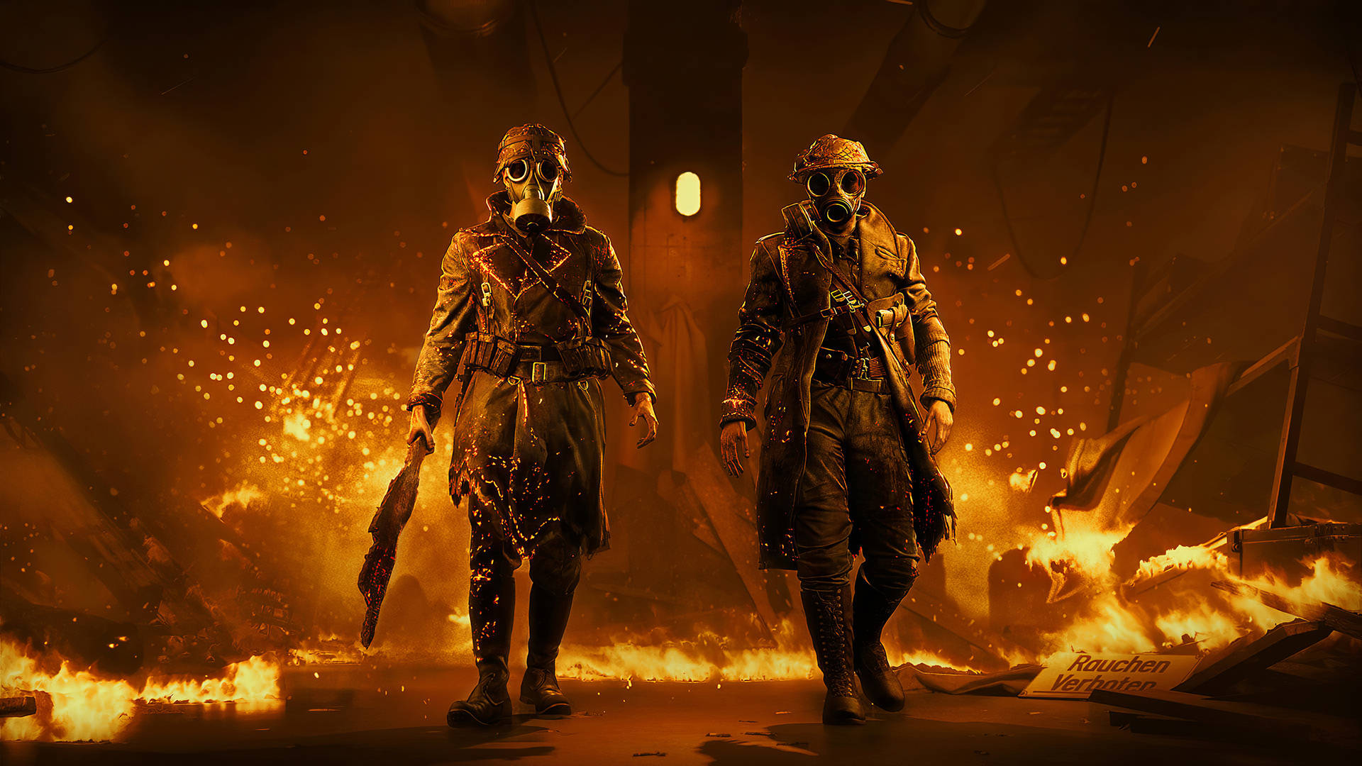 Battlefield 5 4k Walk Out Burning Room Wallpaper