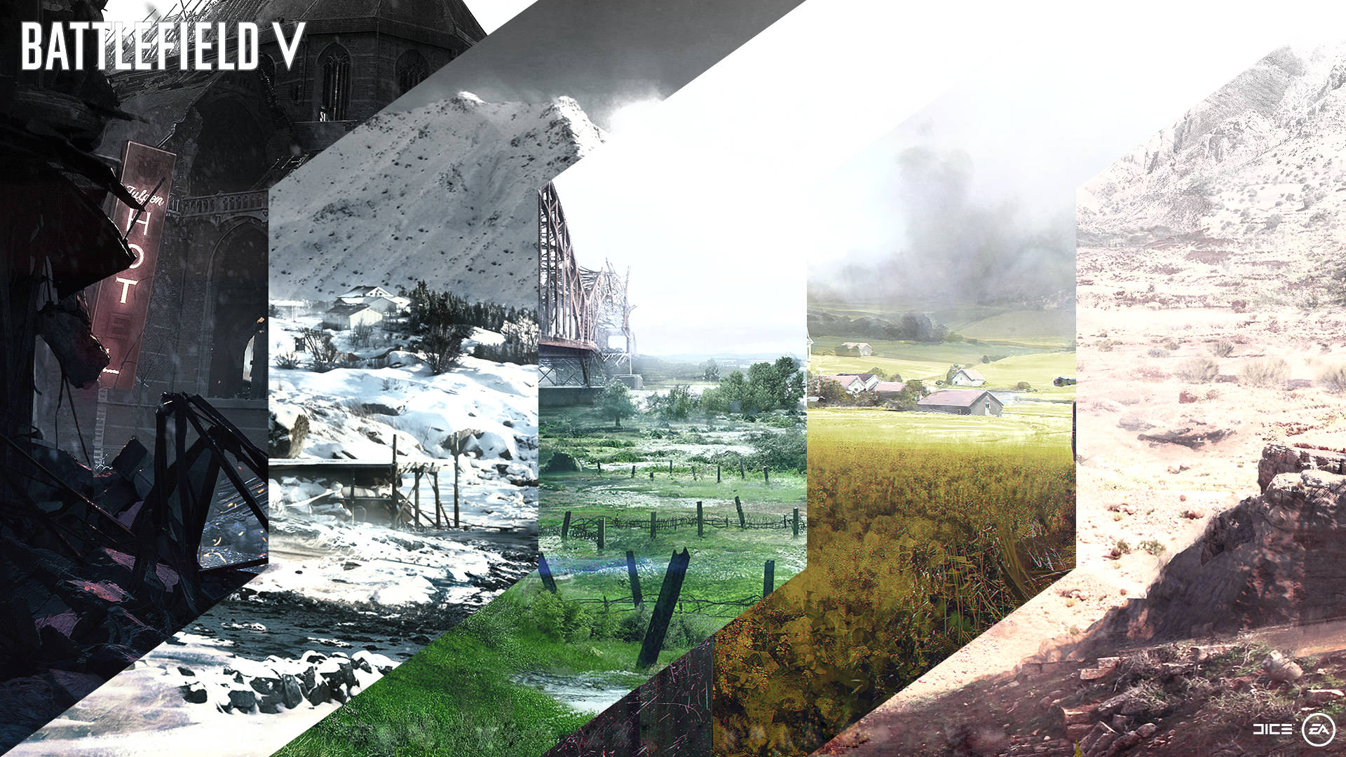 Battlefield 5 Multiple Terrains Wallpaper