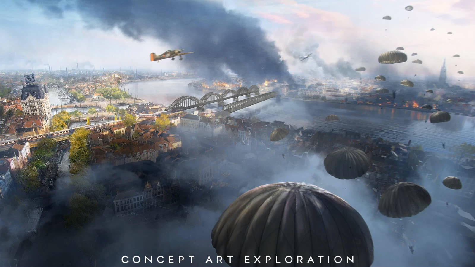 Battlefield 5 Parachutes Wallpaper