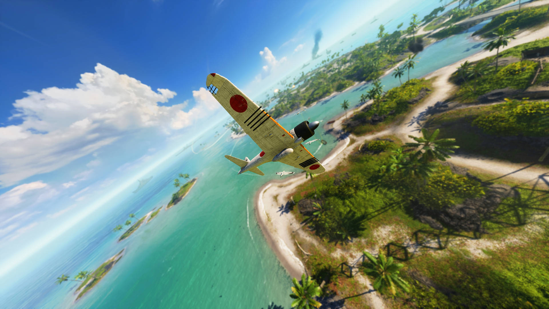 Battlefield 5 Tropical Fighter Plane Wallpaper