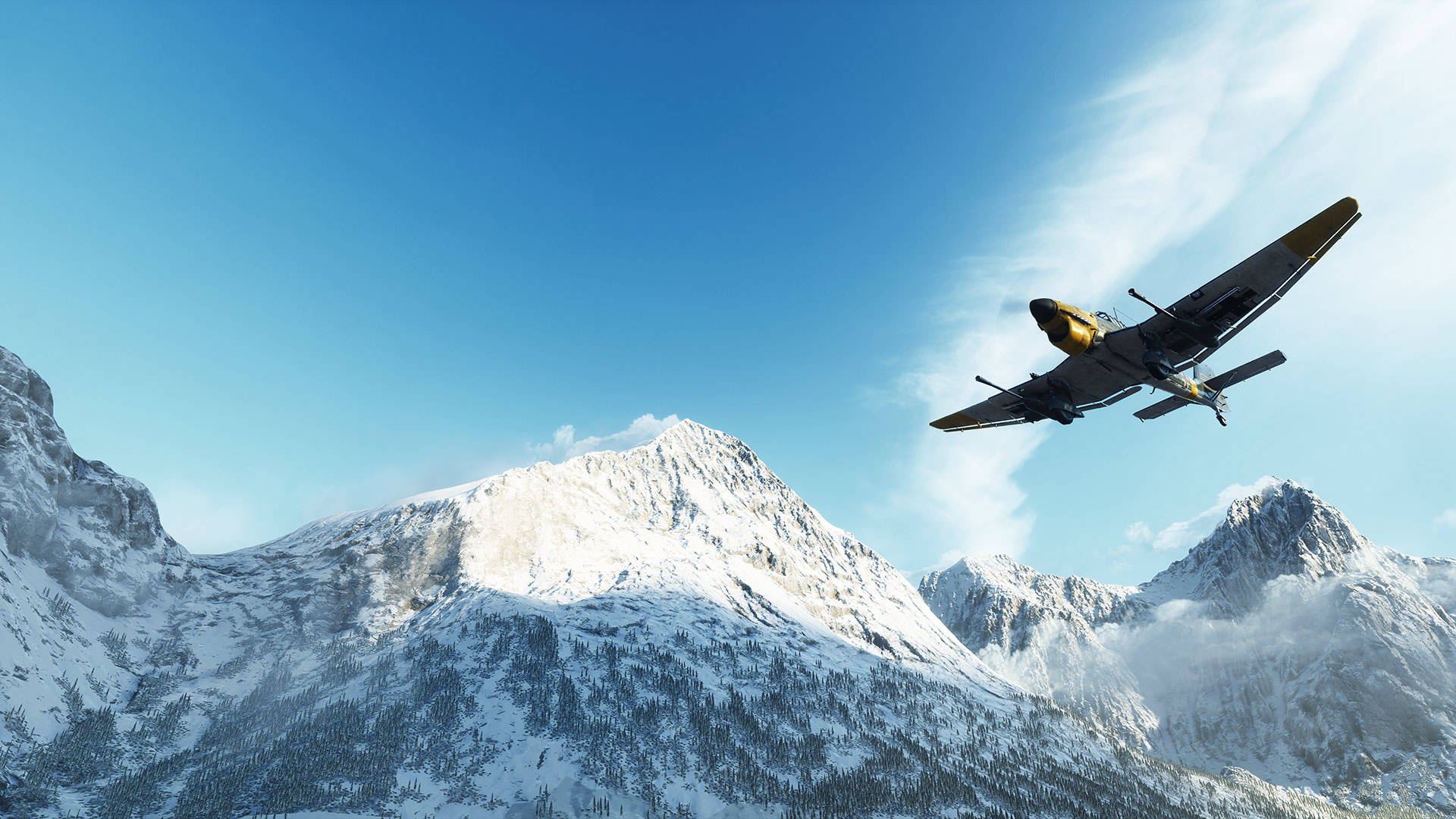 Battlefield 5 Yellow Fighter Plane Wallpaper