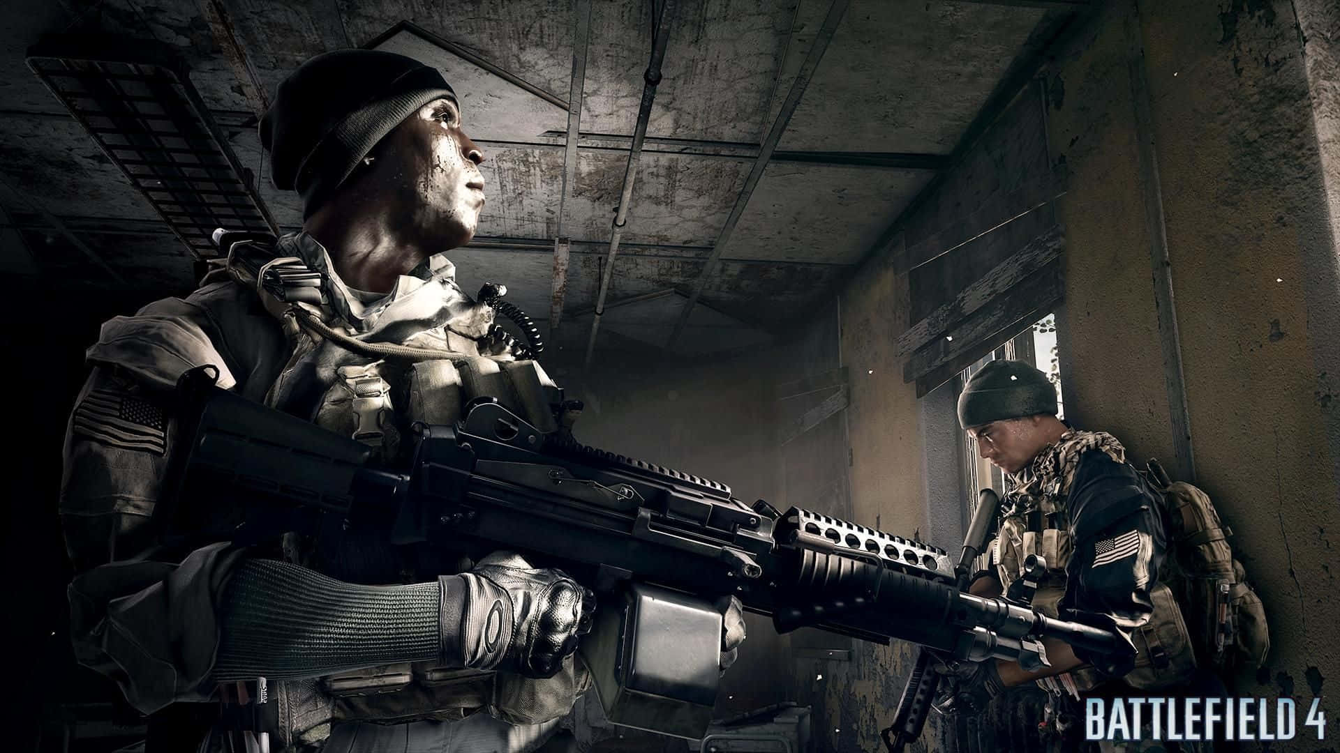 Battlefield 4 Desktop Hiding In Buildings Wallpaper