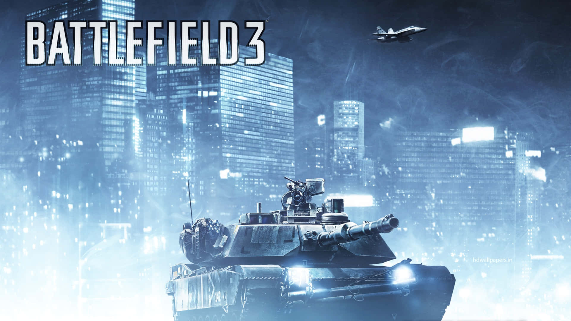 Battlefield3 Desktophintergrund Mit Logo Eines Panzers. Wallpaper
