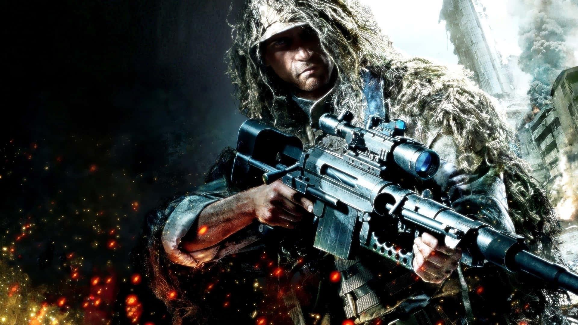 Battlefield Desktop Urban Sniper Wallpaper