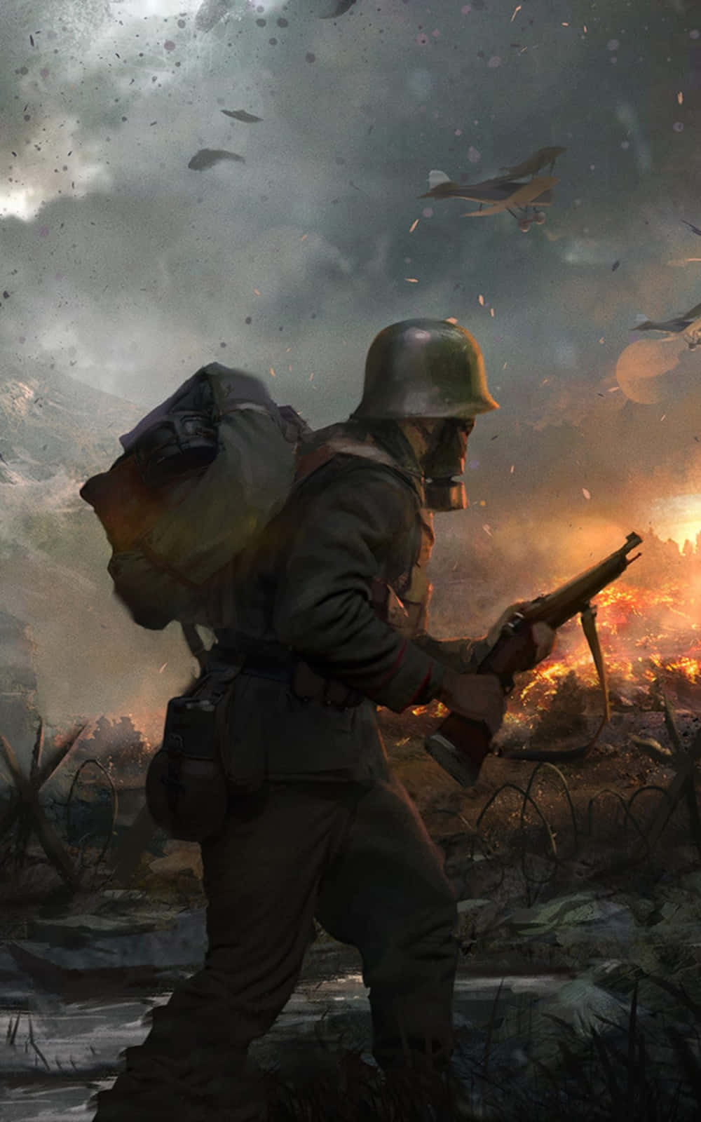 Experience combat on a whole new level with Battlefield Phone Wallpaper