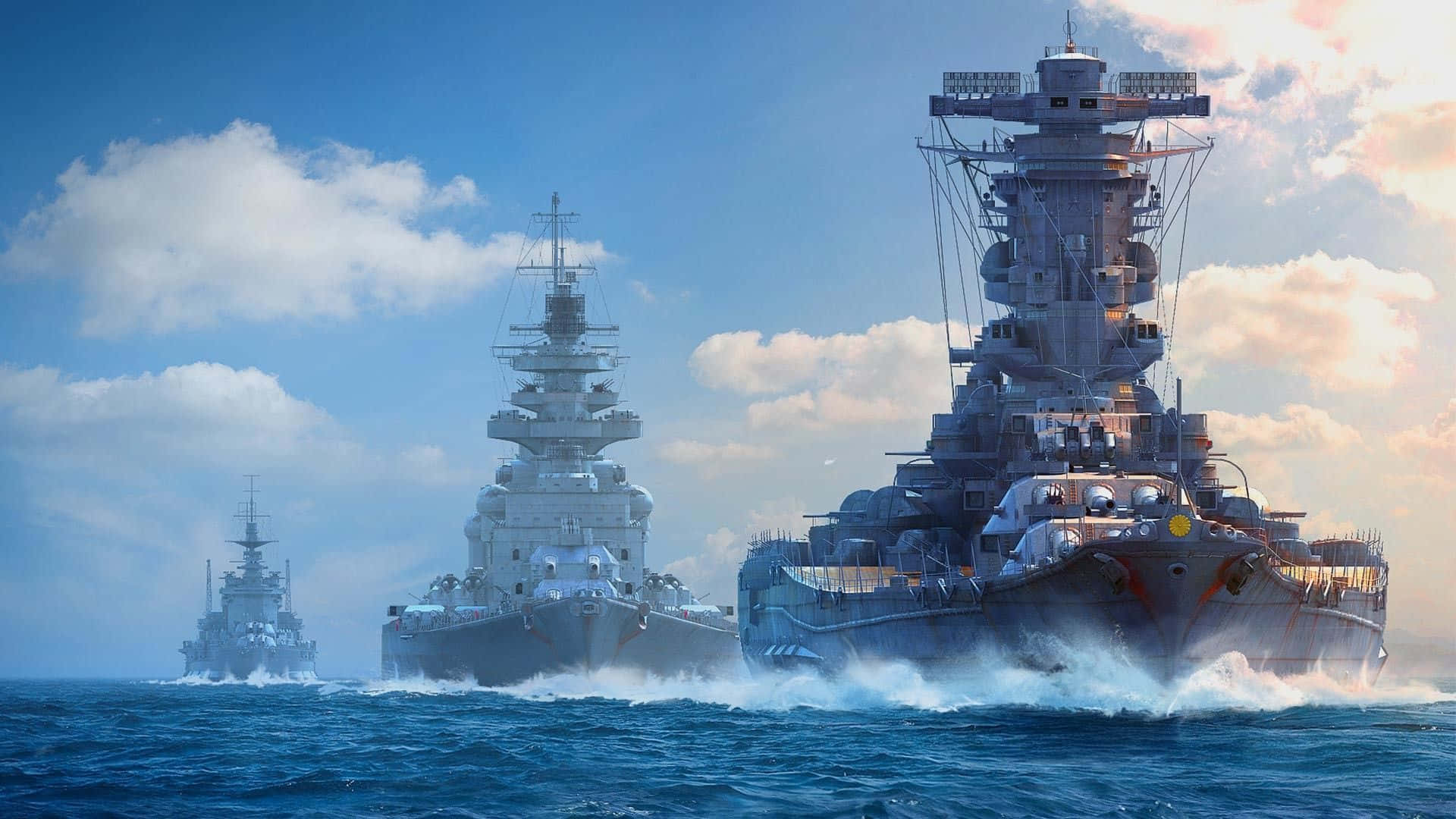 The epic USS Missouri on the open seas