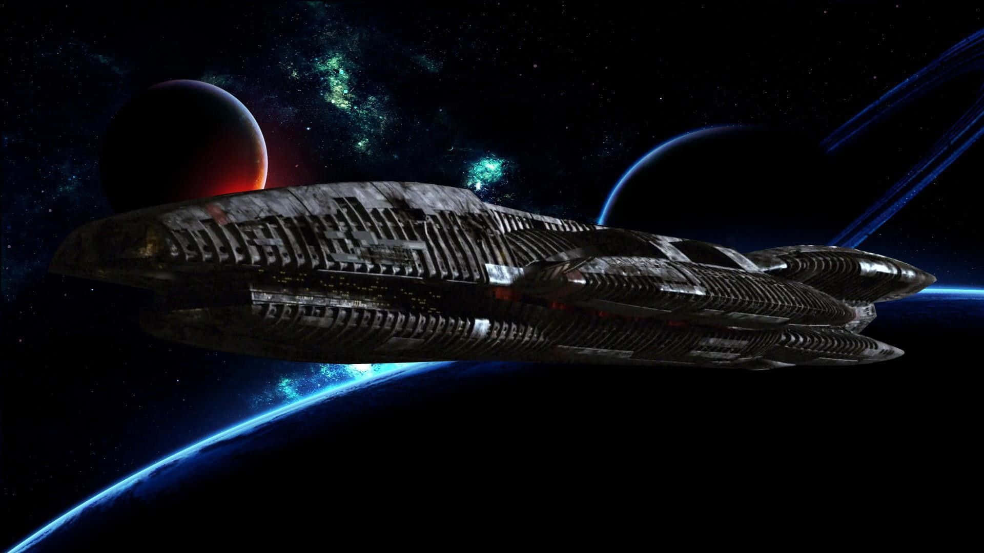 Battlestar Galactica Black Spaceship Wallpaper