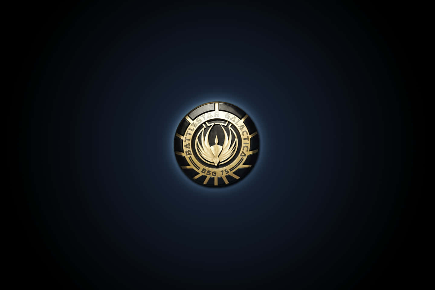 Battlestargalactica Emblem Svart Wallpaper
