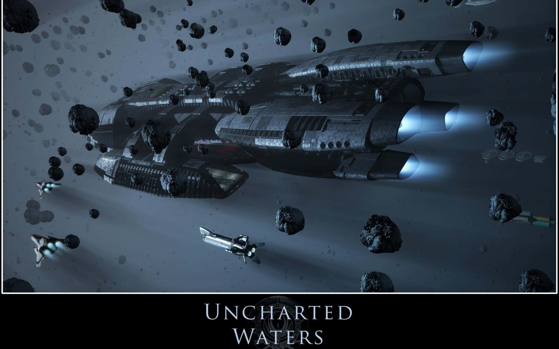 Battlestar Galactica Uncharted Waters Poster Wallpaper