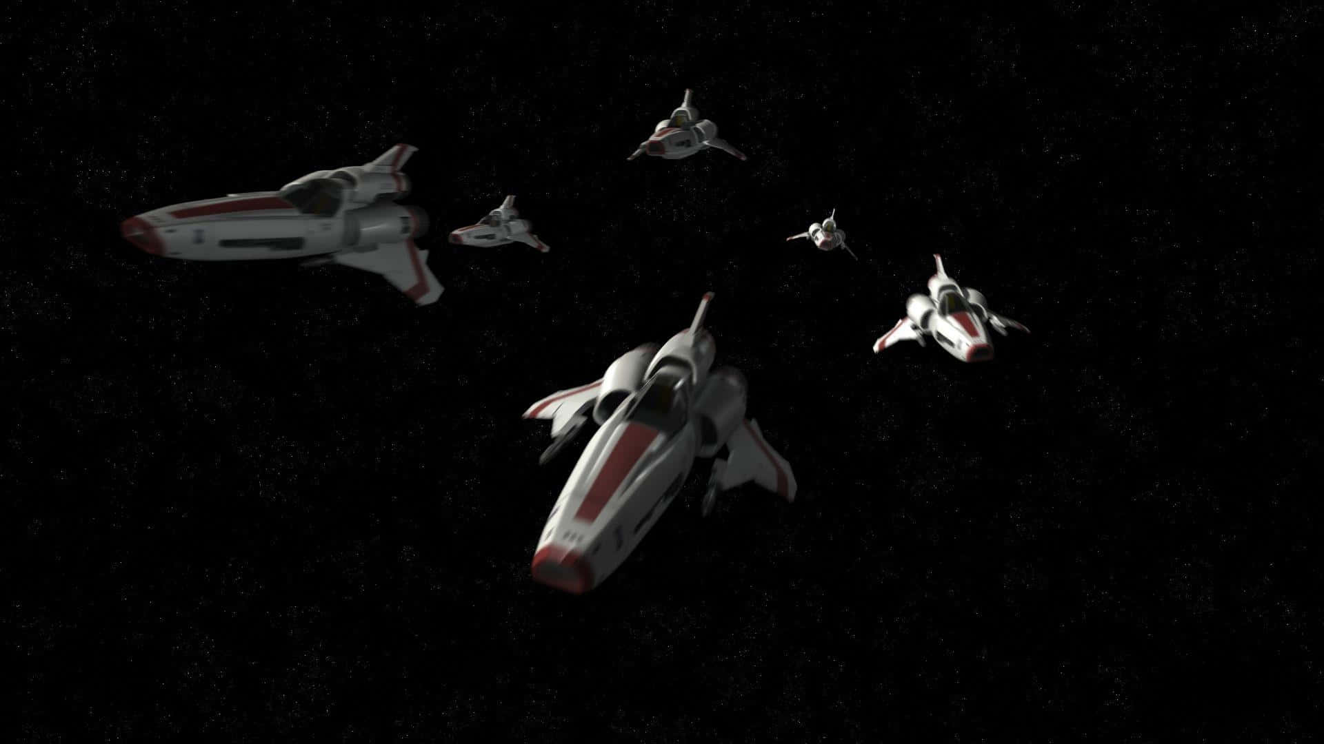 Papel De Parede Para Computador Ou Celular: Battlestar Galactica 6 Aeronaves. Papel de Parede