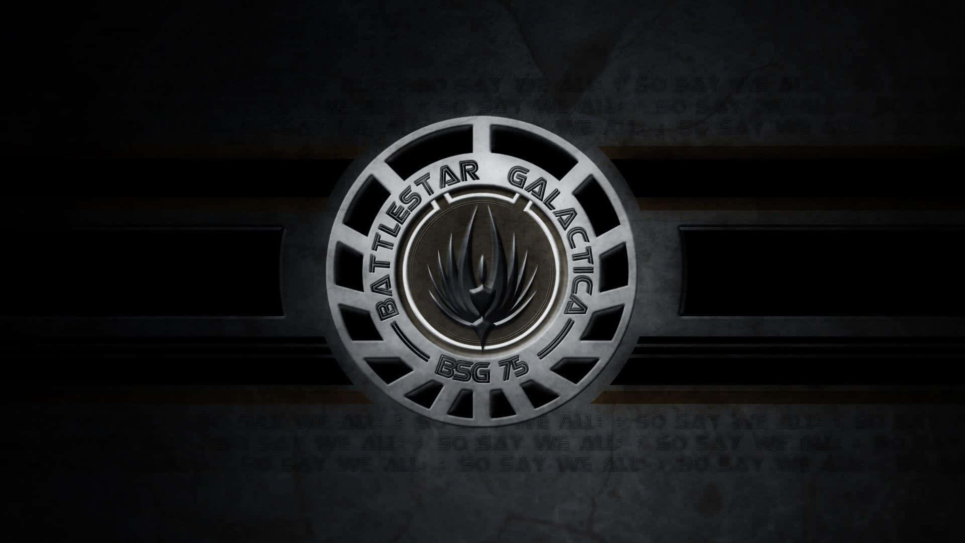 Logotipode Battlestar Galactica En Gris Fondo de pantalla
