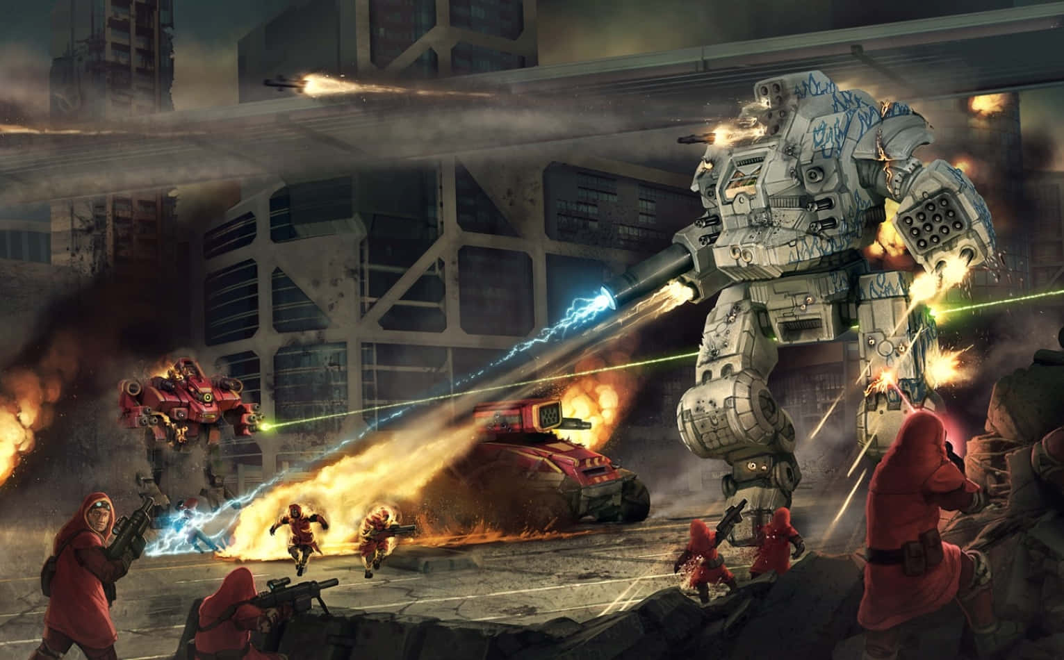 Powerful Mechs Prepare for an Intense Battle in the Battletech Universe Wallpaper