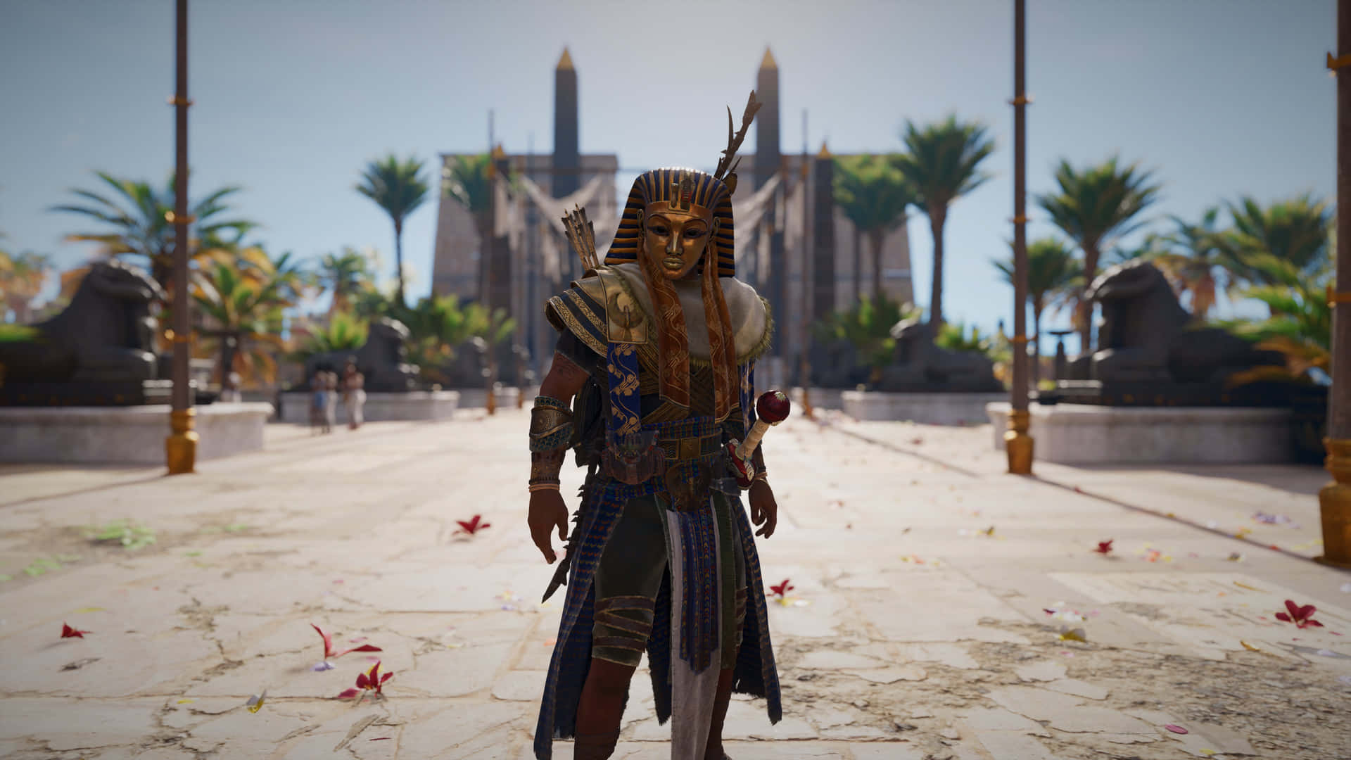 Bayek of Siwa in the Vast Egyptian Desert Wallpaper