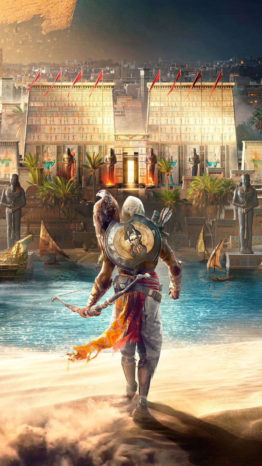 Download Bayek On Egypt Odyssey Iphone Wallpaper 