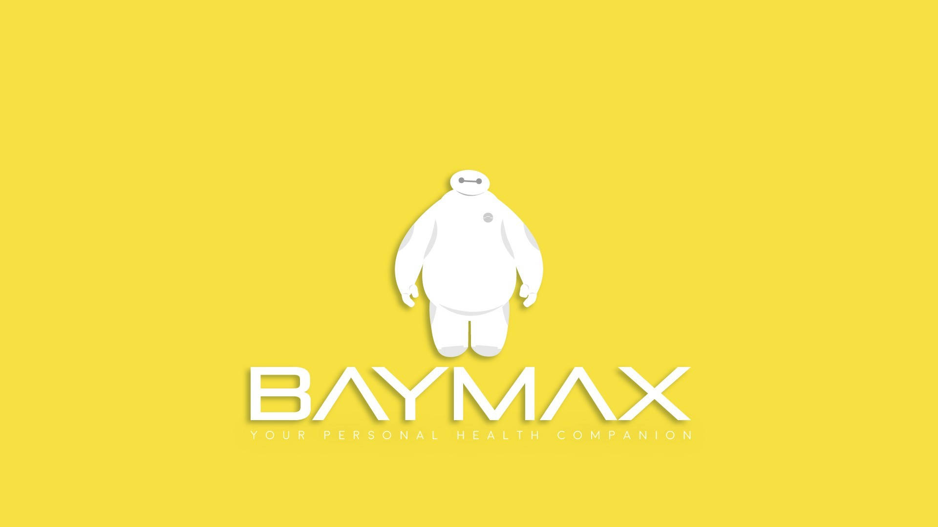 Baymax Yellow Background Wallpaper