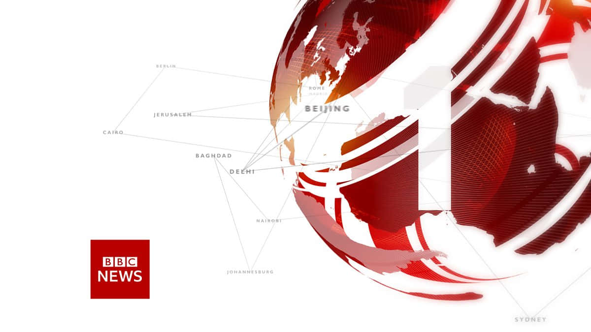 "Illuminated BBC logo at night"