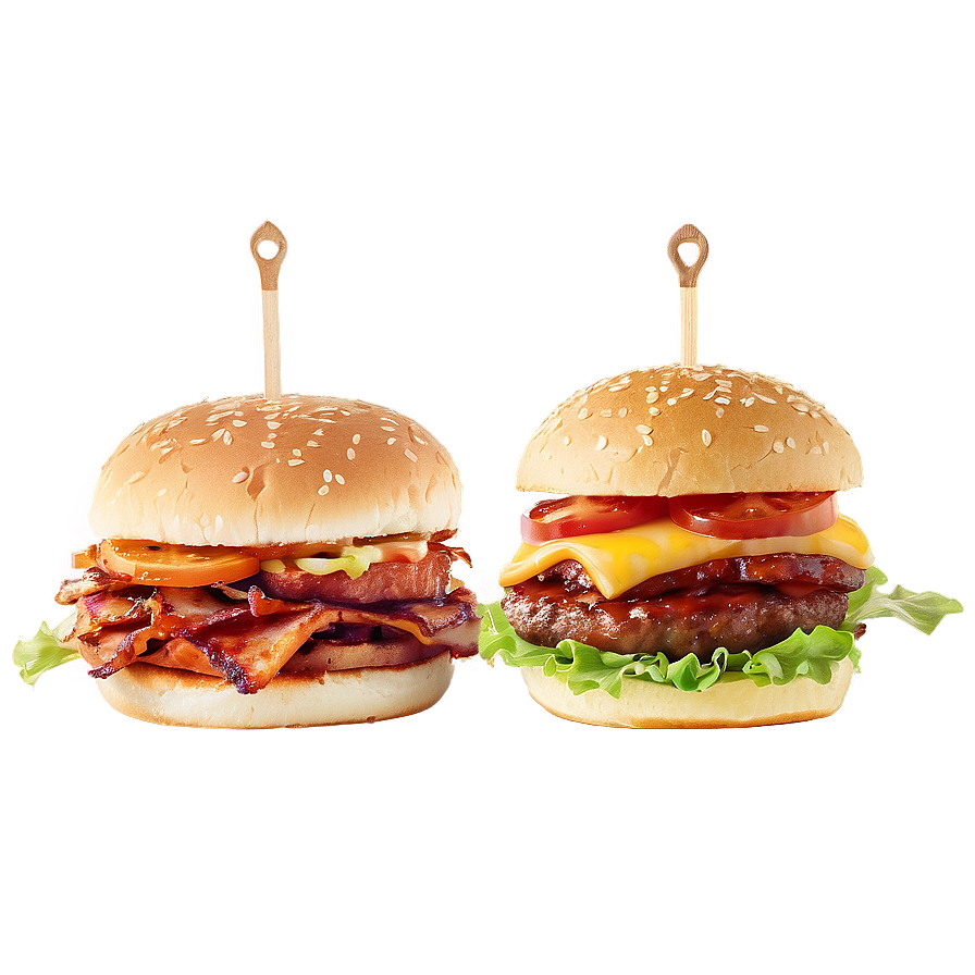 Bbq Bacon Burger Extravaganza Png 06242024 PNG