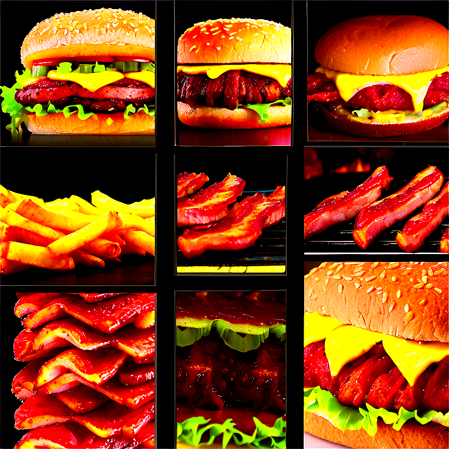 Bbq Bacon Burger Extravaganza Png Fnu PNG