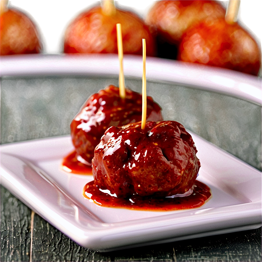 Bbq Meatball Appetizer Png Tiu PNG