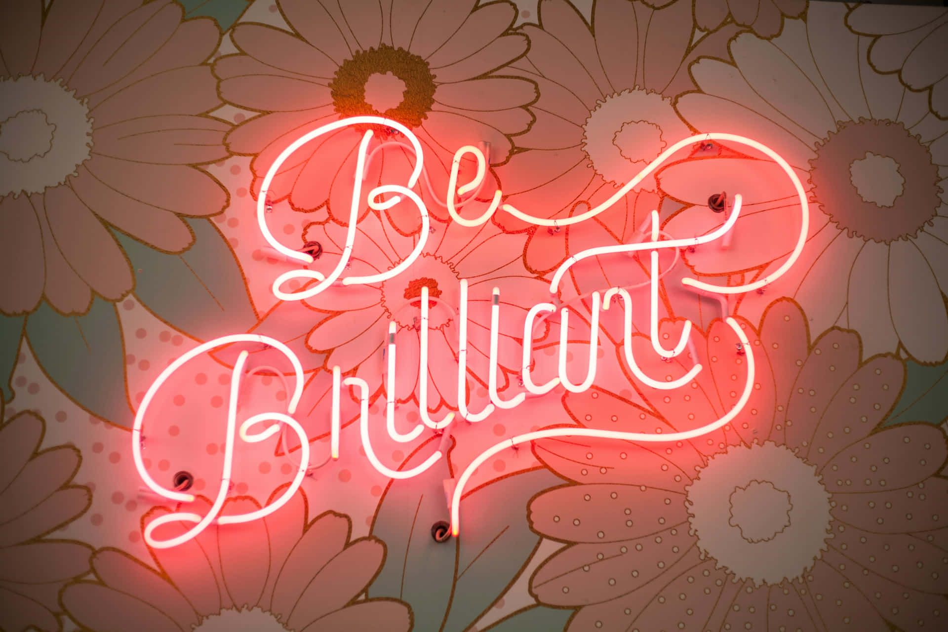 Download Be Brilliant Neon Sign Wallpaper | Wallpapers.com