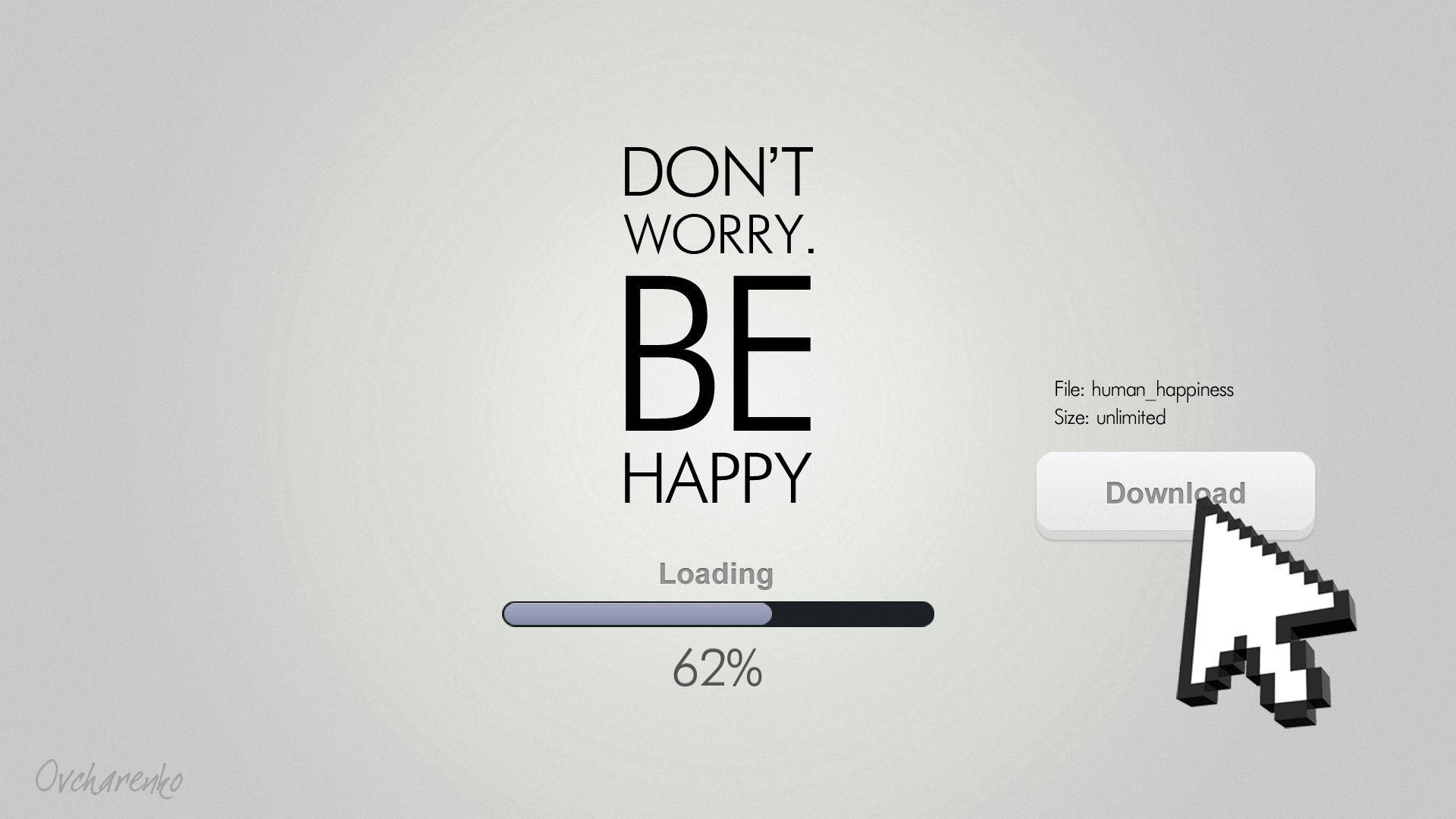 Be Happy Loading Computer Screen Wallpaper
