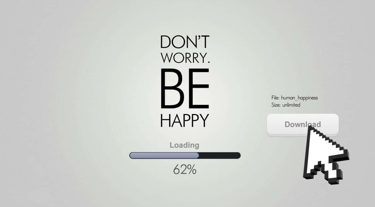 Be Happy Loading Screen Inspirational Quote Wallpaper