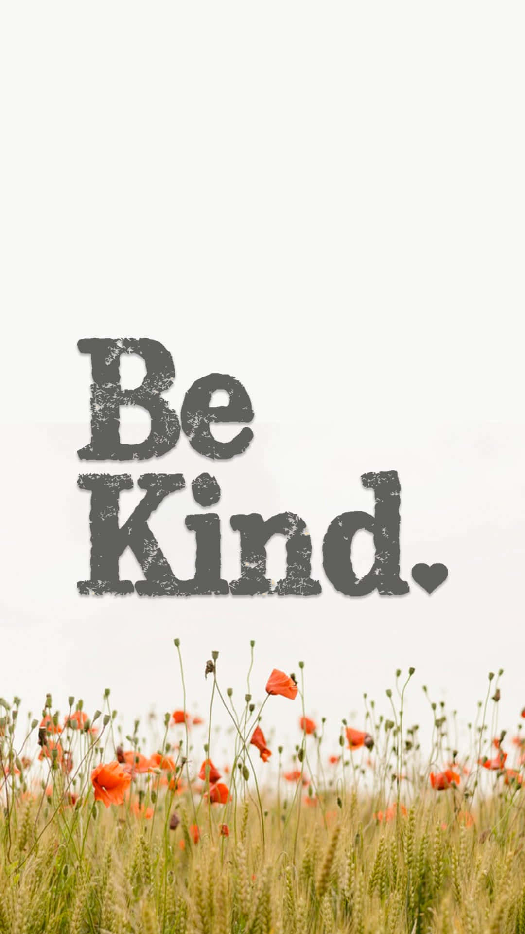 Inspirational Gray Letters Saying "Be Kind" Wallpaper