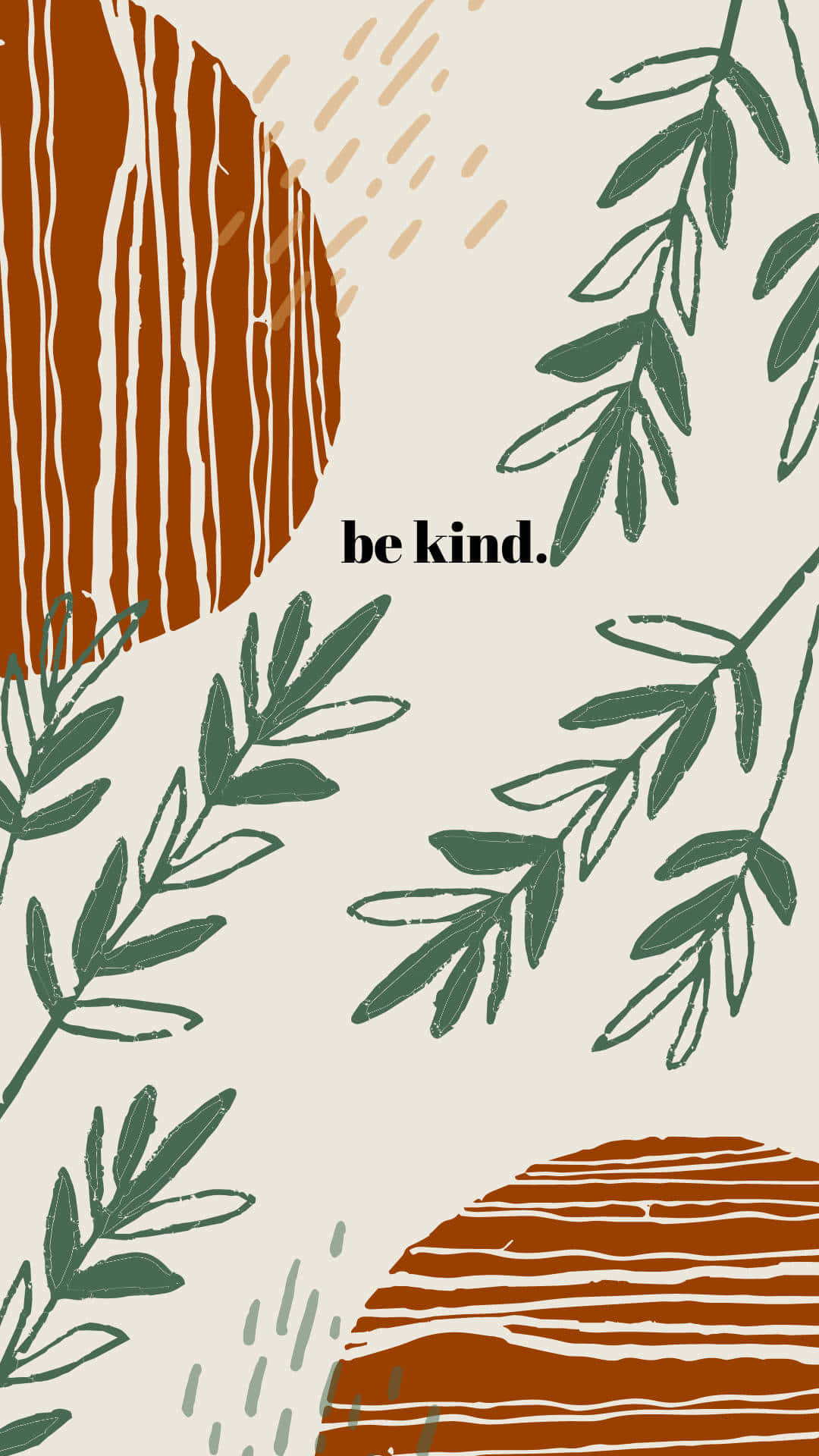 Be Kind Leaf Sun Doodles Wallpaper