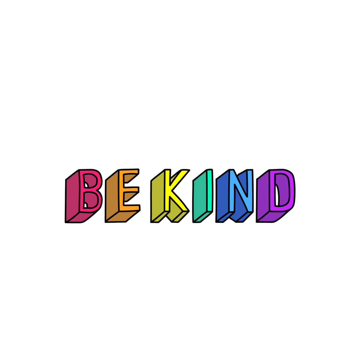 Be Kind Colorful Wallpaper