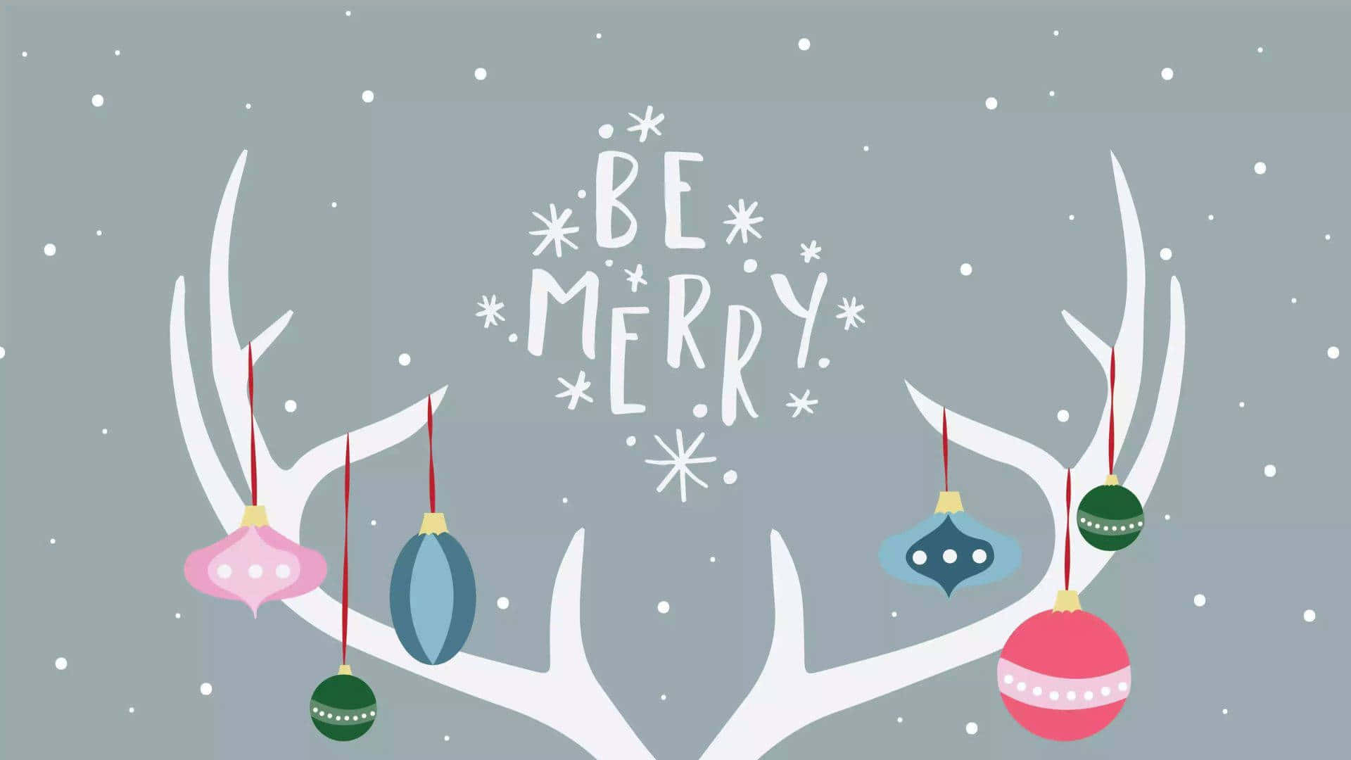 Be Merry Simple Aesthetic Cute Christmas Text Wallpaper