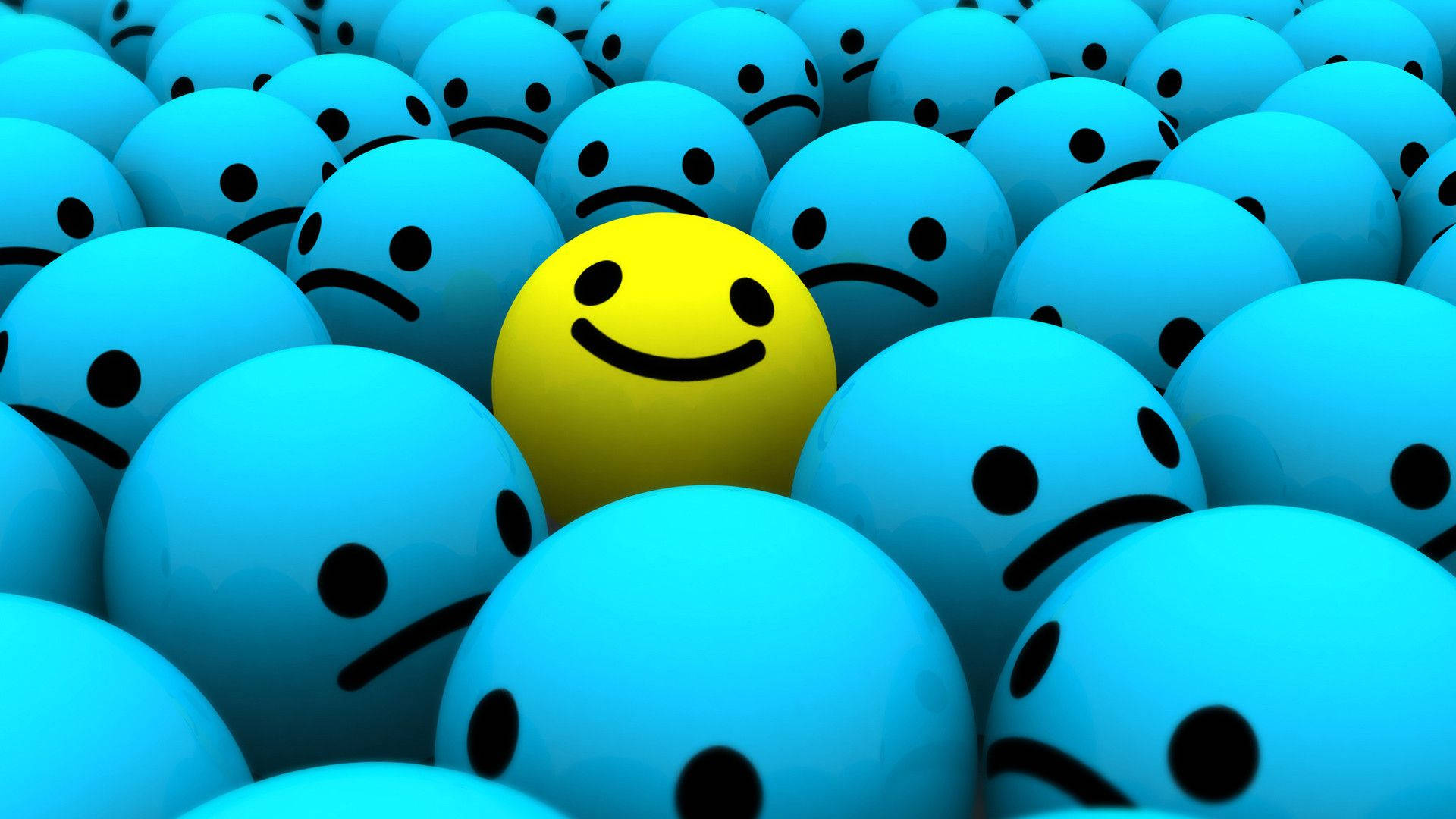 Be Positive Happy Emoji Wallpaper