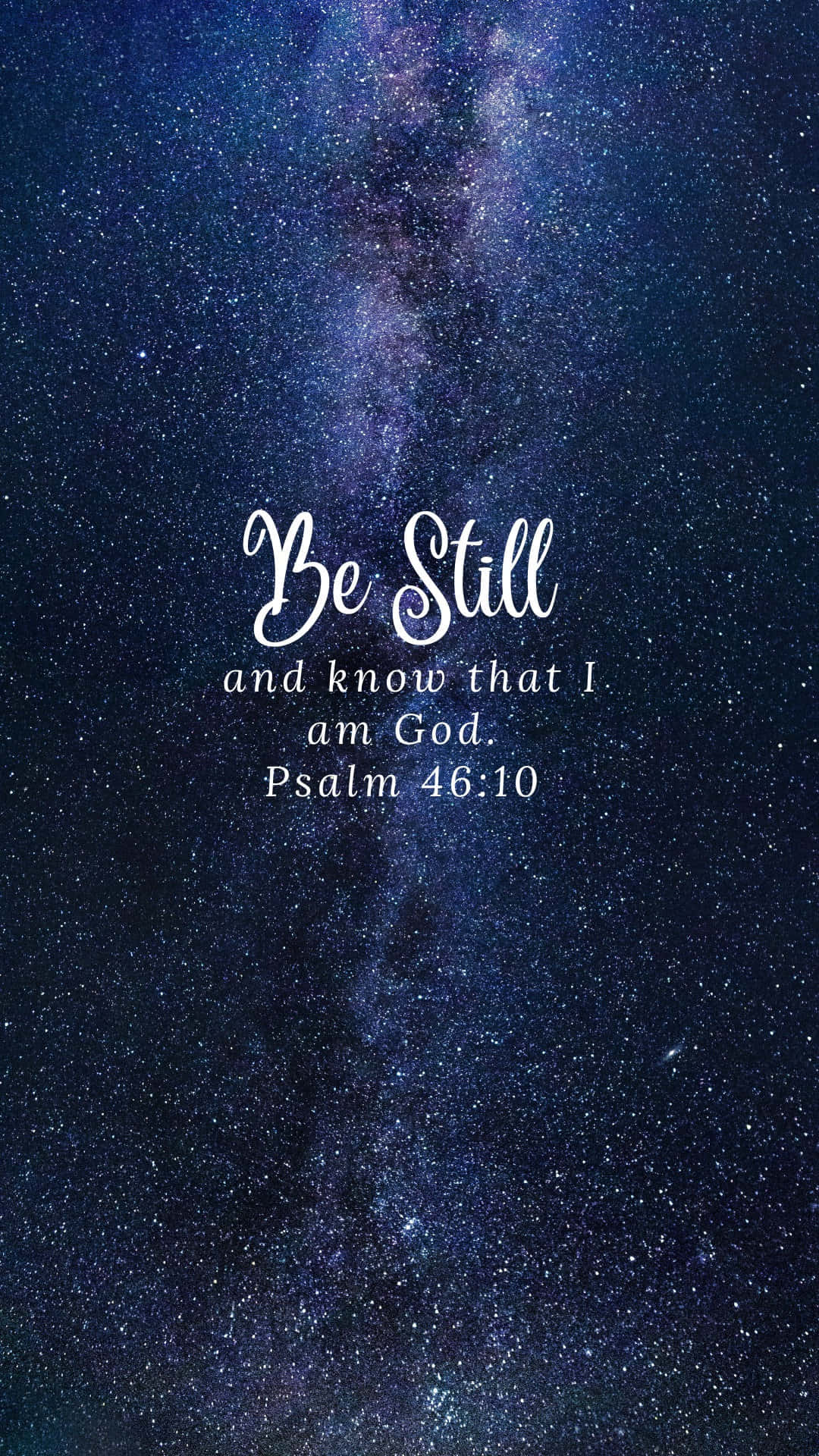Be Still Psalm4610 Starry Background Wallpaper