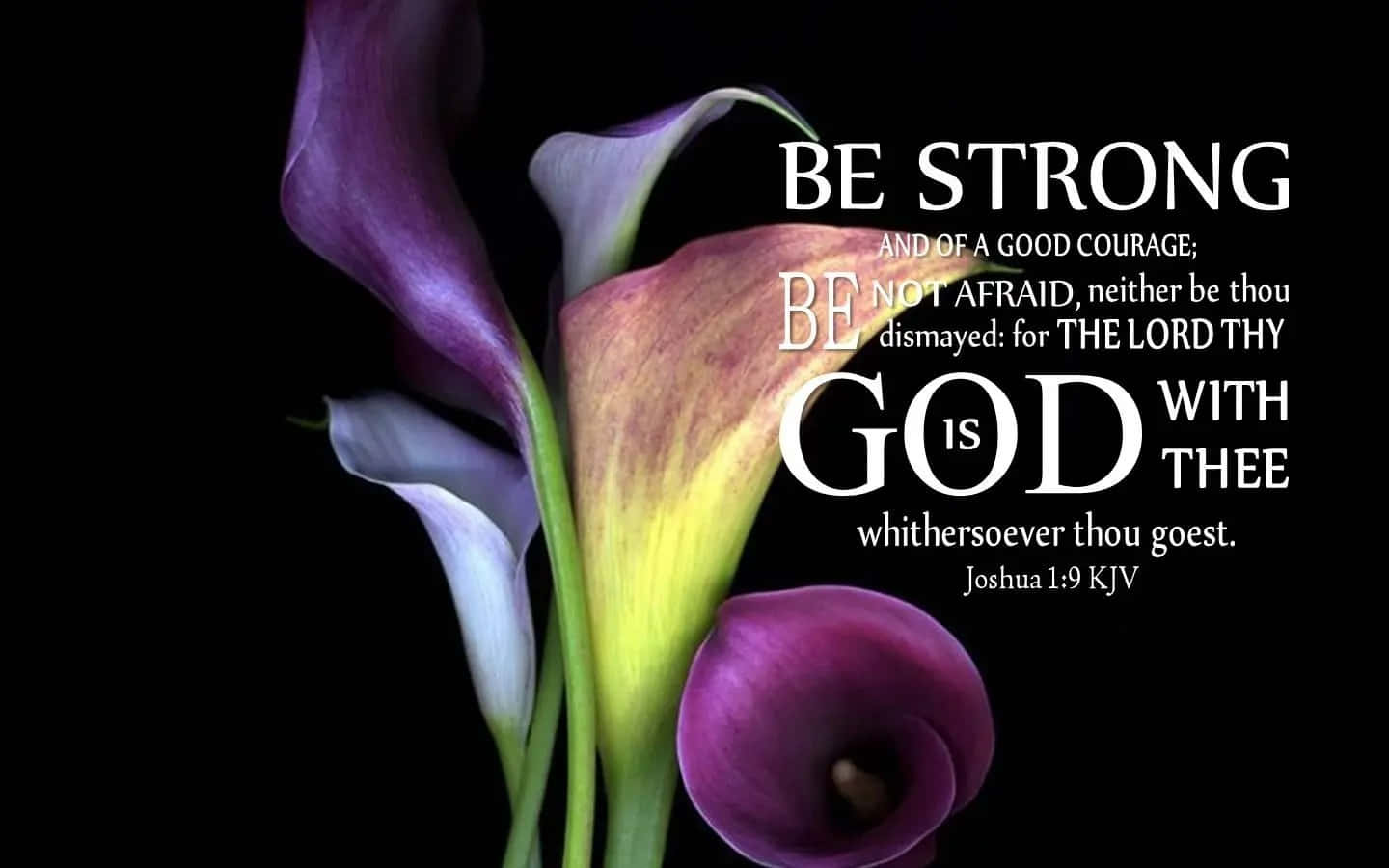 Be Strong God Is With Thee Joshua19 Wallpaper