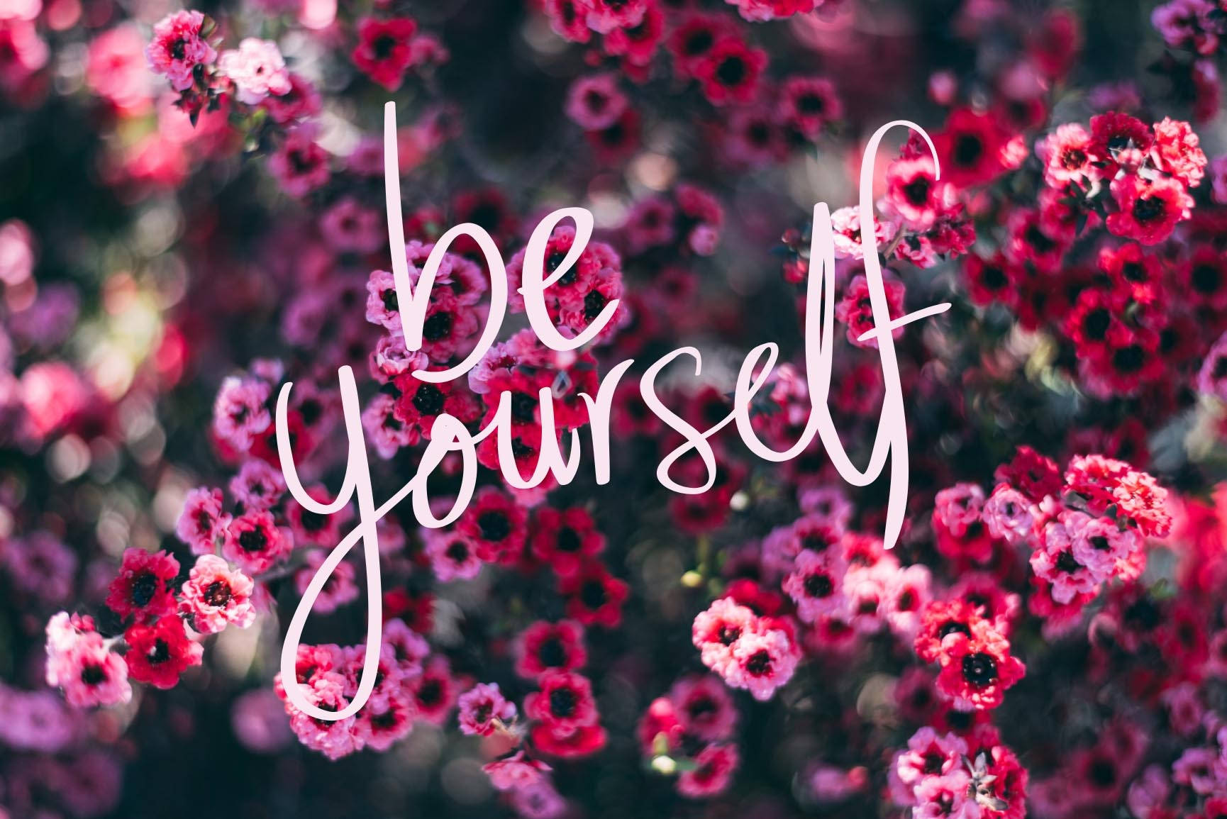 Download Be Yourself Cute Positive Quotes Wallpaper 